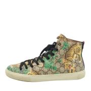 Gucci Vintage Pre-owned Belagd canvas sneakers Multicolor, Dam