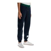 Thom Browne Färgblock Fleece Joggers Stiligt Design Blue, Herr