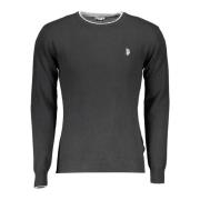 U.s. Polo Assn. Svart Herrtröja Långärmad Slim Fit Black, Herr