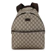 Gucci Vintage Pre-owned Canvas ryggsckar Beige, Dam