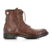 Officine Creative Vintage Läder Anfibio Boot Brown, Dam