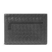 Bottega Veneta Vintage Pre-owned Laeder kuvertvskor Black, Dam