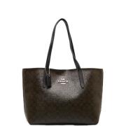 Coach Pre-owned Pre-owned Canvas axelremsvskor Brown, Dam