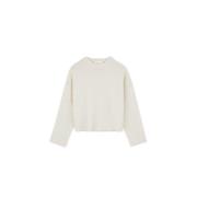 Skall Studio Oversized Merino Wool Pullover White, Dam