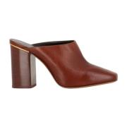 Chloé Bruna Läderplattformsandaler Brown, Dam