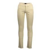 Gant Beige Bomull Slim Byxor Beige, Herr