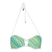 Karl Lagerfeld Grön Bikini Topp med Halterneck Multicolor, Dam