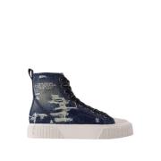 Marc Jacobs Blå High Top Bomull Sneakers Blue, Dam