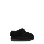 UGG Svart Mockatoffel med Shearling Krage Black, Dam