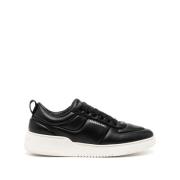 Salvatore Ferragamo Svart Läder Sneaker Black, Herr