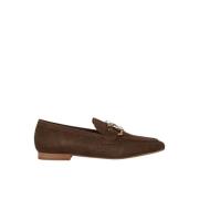 Alma EN Pena Metallstig Loafer Brown, Dam