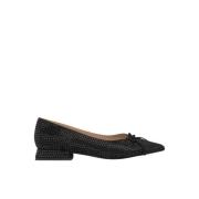 ALMA EN PENA Glitter Båge Ballerina Flats Black, Dam