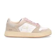 Premiata Beige Sneakers i Mocka och Läder Beige, Dam