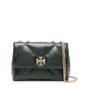 Tory Burch Liten Kira Quiltad Crossbody-väska Green, Dam