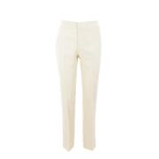 Blumarine Vita Slim-Fit Byxor White, Dam