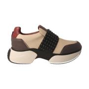 Jeannot Beige Läder Dam Sneakers Beige, Dam