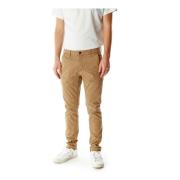 Blue de Gênes Slim Tapered Chino Byxor Beige, Herr