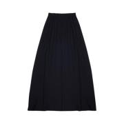 The New Society Elegant Midi Straight Skirt Black Black, Dam