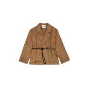 The New Society Oversized Double-Breasted Blazer Brown, Dam