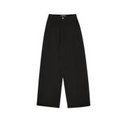 The New Society Corduroy Straight Cut Pants Graphite Black, Dam