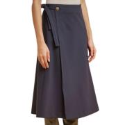 Liviana Conti Elegant A-Line Skirt Blue, Dam