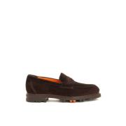 Santoni Casual-Chic Mockasin med moderna detaljer Brown, Herr