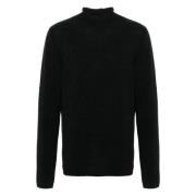 Roberto Collina Stilren Highneck Tröja Black, Herr