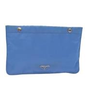 Prada Vintage Pre-owned Nylon necessrer Blue, Dam