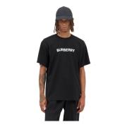 Burberry Logotryck T-shirt i bomullsjersey Black, Herr