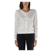 Guess Logo Cardigan White, Dam