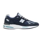 New Balance Suede Mesh Panel Sneakers Blue, Herr