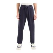 Armani Exchange Stretch Bomull Joggers - Blå Rak Passform Blue, Herr