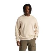 Lyle & Scott Broderad Crew Neck Sweatshirt Beige, Herr