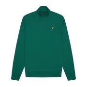 Lyle & Scott Loopback Quarter Zip Sweatshirt Green, Herr