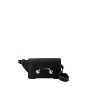 Marni Svart Läder Crossbody Väska Black, Herr