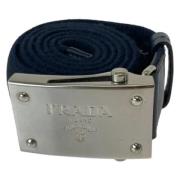 Prada Vintage Pre-owned Canvas skrp Blue, Herr