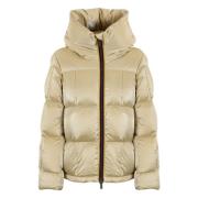 K-Way Quiltad damjacka med huva Beige, Dam