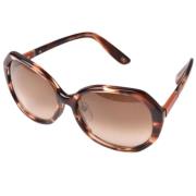 Bottega Veneta Vintage Pre-owned Plast solglasgon Brown, Dam