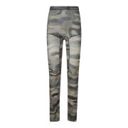 Knwls Camouflage Leggings med Kontraststygn Multicolor, Dam