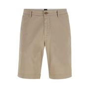 Hugo Boss Elastiska Slim Fit Shorts - Kräm Beige, Herr