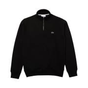 Lacoste Svart Tröja Klassiskt Logotyp Broderad Black, Herr