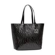 Armani Exchange Svart Shopper Väska Modern Minimalistisk Design Black,...