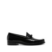 Stuart Weitzman Svart Båge Loafer Skor Black, Dam