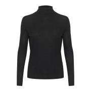 Soaked in Luxury Svart Rollneck Top & T-Shirt Black, Dam