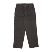 HUF Svarta Double Knee Avslappnade Byxor Black, Herr