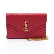 Yves Saint Laurent Vintage Pre-owned Laeder axelremsvskor Red, Dam