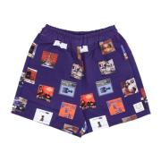 Usual Lila All Over Print Herr Shorts Multicolor, Herr