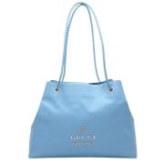 Gucci Vintage Pre-owned Laeder totevskor Blue, Dam