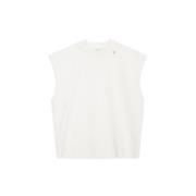 Anine Bing Auburn T-shirt med breda axlar White, Dam