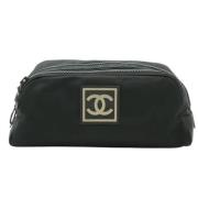 Chanel Vintage Pre-owned Tyg kuvertvskor Black, Dam